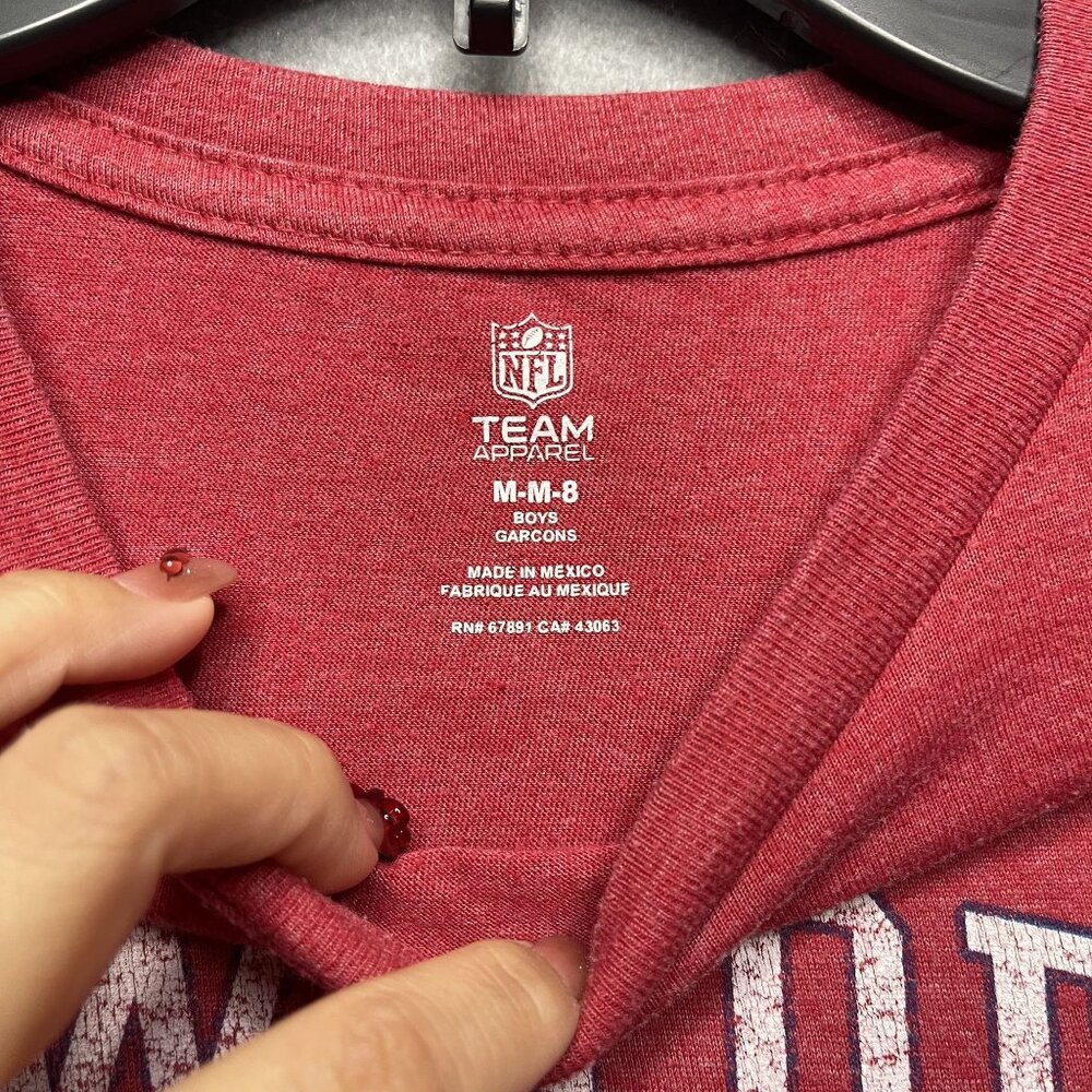 NFL Team Apparel Boys Red New York Giants Graphic T-Shirt M/8 - Picture 2 of 6